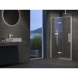 Ravak Cool! drzwi prysznicowe 100 cm uchylne biały mat/szkło przezroczyste X0VVACE00Z1