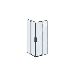 Ravak Roll RORV2 kabina prysznicowa 80x80 cm kwadratowa czarny mat/szkło przezroczyste X14V40300Z1