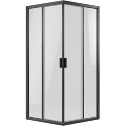 Ravak Blix Slim BLSRV2-80 kabina prysznicowa 80x80 cm kwadratowa czarny mat/szkło przezroczyste X1LM40300Z1