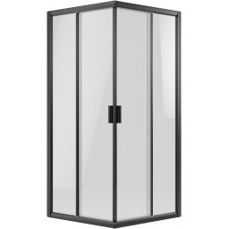 Ravak Blix Slim BLSRV2-90 kabina prysznicowa 90x90 cm kwadratowa czarny mat/szkło przezroczyste X1LM70300Z1