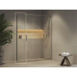 Ravak Roll ROPS ścianka prysznicowa 80 cm chrom połysk/szkło przezroczyste X90V40C00Z1