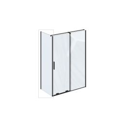 Ravak Roll ROPS ścianka prysznicowa 90 cm czarny mat/szkło przezroczyste X90V70300Z1