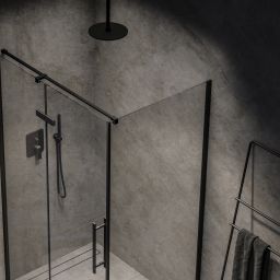 Ravak Cool! ścianka prysznicowa 90 cm czarny mat/szkło przezroczyste X9VV70300Z1