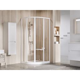 Ravak Galaxy Pro Flat brodzik półokrągły 80x80 cm biały XA234411010