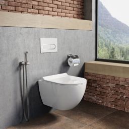 Ravak Uni Chrome RimOff miska WC wisząca bez kołnierza biała X01535