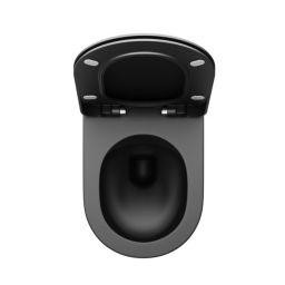 Ravak Chrome miska WC wisząca bez kołnierza czarny mat X01794