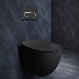 Ravak Chrome miska WC wisząca bez kołnierza czarny mat X01794