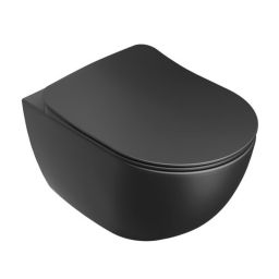 Ravak Chrome miska WC wisząca bez kołnierza czarny mat X01794
