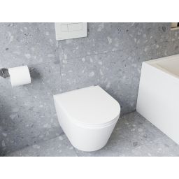 Ravak Flow miska WC z deską wolnoopadającą wisząca bez kołnierza biały połysk X01985