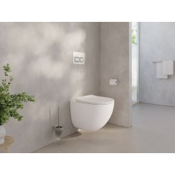 Ravak Chrome miska WC z deską wolnoopadającą wisząca bez kołnierza ze spłukiwaniem wirowym biały połysk X03121