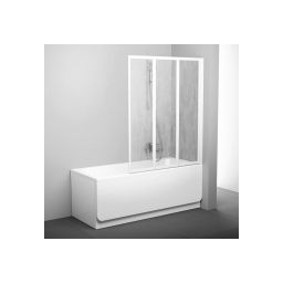 Ravak Supernova parawan nawannowy 130 cm 3-częściowy biały połysk/z tworzywa polistyren 795V010041