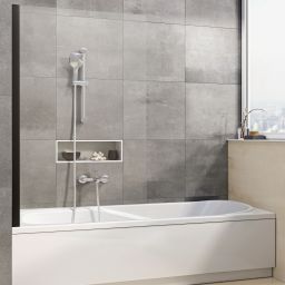 Ravak Pivot PVS1-80 parawan nawannowy 80 cm 1-częściowy czarny mat/przezroczyste 79840300Z1