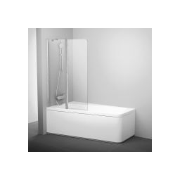 Ravak 10° parawan nawannowy 100 cm 2-częściowy aluminium połysk/szkło przezroczyste 7QLA0C03Z1