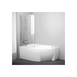 Ravak Rosa parawan nawannowy 85 cm 1-częściowy aluminium połysk/szkło przezroczyste 7QLM0C00Y1