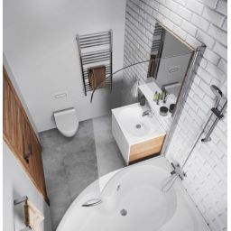 Ravak Rosa parawan nawannowy 85 cm 1-częściowy aluminium połysk/szkło przezroczyste 7QLM0C00Y1