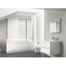 Ravak Chrome CVS2-100 R parawan nawannowy 100 cm 2-częściowy prawy polerowane aluminium/przezroczyste 7QRA0C00Z1