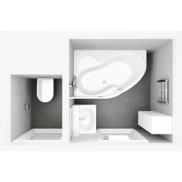 Ravak Rosa 95 wanna narożna 150x95 cm lewa biała C551000000