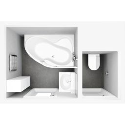 Ravak Rosa 95 wanna narożna 160x95 cm prawa biała C581000000