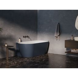 Ravak Freedom Corner II Tec wanna narożna 175x86 cm owalna prawa biały/deepsea blue CC81400000