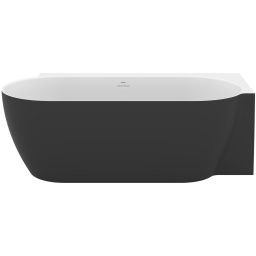 Ravak Freedom Corner II Tec wanna narożna 175x86 cm owalna prawa biały/czarna CC81700000