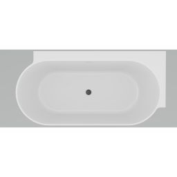 Ravak Freedom Corner II Tec wanna narożna 175x86 cm owalna prawa biały/czarna CC81700000