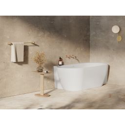 Ravak Freedom Corner II Tec wanna narożna 175x86 cm owalna prawa biały/biały mat CC81800000