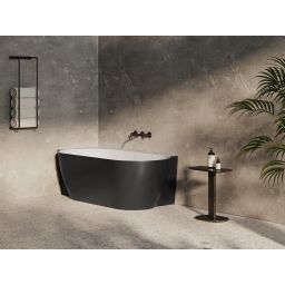 Ravak Freedom Corner II Tec Lewa wanna narożna 175x86 cm owalna biały/czarny CC91700000