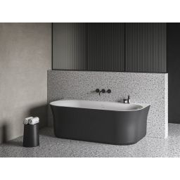 Ravak Ypsilon Wall wanna przyścienna 178x86 cm biała/black mat XC00100057