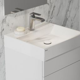 Ravak Natural umywalka 50x45 cm prostokątna meblowa biała XJO01250000