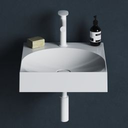 Ravak Lite umywalka 45x45 cm kwadratowa ścienna biała XJX01245002