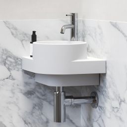 Ravak Yard umywalka 28x28 cm narożna biały mat XJX0E228001