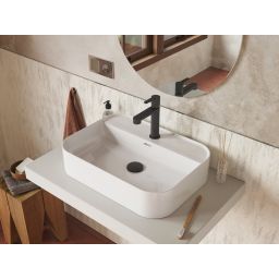 Ravak Flat korek umywalkowy ceramiczny stały czarny mat X01921