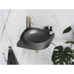 Ravak Flat korek umywalkowy ceramiczny stały antracyt X03068