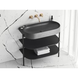 Ravak Flat korek umywalkowy ceramiczny stały antracyt X03068