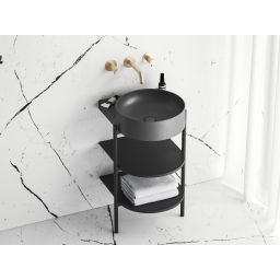 Ravak Flat korek umywalkowy ceramiczny stały antracyt X03068