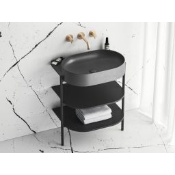 Ravak Flat korek umywalkowy ceramiczny stały antracyt X03068