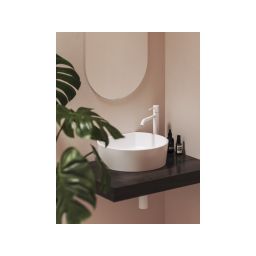 Ravak Moon umywalka 40x35,5 cm półokrągła nablatowa biała XJN01300001