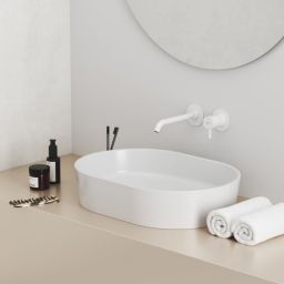 Ravak Moon 2 umywalka 56x40 cm nablatowa owalna biała XJN01300002