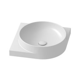 Ravak Yard umywalka 45x45 cm półokrągła ścienna biała XJX01045000