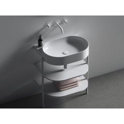 Ravak Yard umywalka 60,5x50 cm półokrągła biała XJX01060000