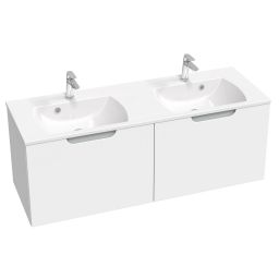Ravak Classic II umywalka slim 130x45 cm prostokątna meblowa-z blatem-podwójna biała XJX01113001