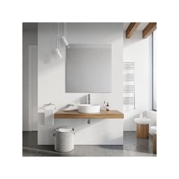 Ravak Uni umywalka 40 cm nablatowa okrągła biała XJX01140001