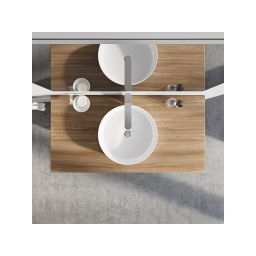 Ravak Uni umywalka 40 cm nablatowa okrągła biała XJX01140001