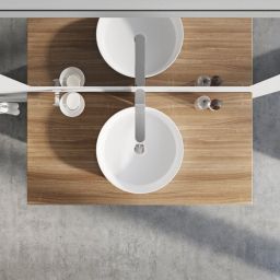 Ravak Uni umywalka 40x40 cm okrągła nablatowa biała XJX01140002