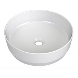 Ravak Zeta Slim umywalka 40x40 cm okrągła nablatowa biała XJX01140007