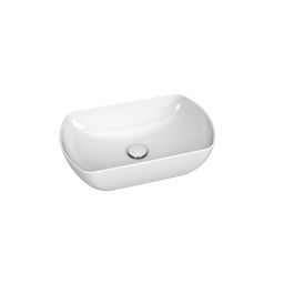Ravak Uni umywalka 50x31 cm owalna nablatowa biała XJX01150004