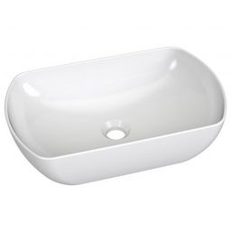 Ravak Uni umywalka 50x31 cm owalna nablatowa biała XJX01150004