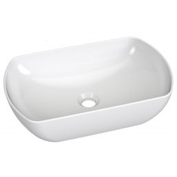 Ravak Uni umywalka 50x31 cm owalna nablatowa biała XJX01150004