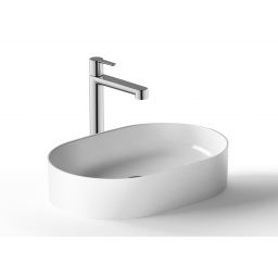 Ravak Ceramic umywalka 55x37 cm owalna nablatowa biała XJX01155001