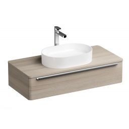 Ravak Ceramic umywalka 55x37 cm owalna nablatowa biała XJX01155001